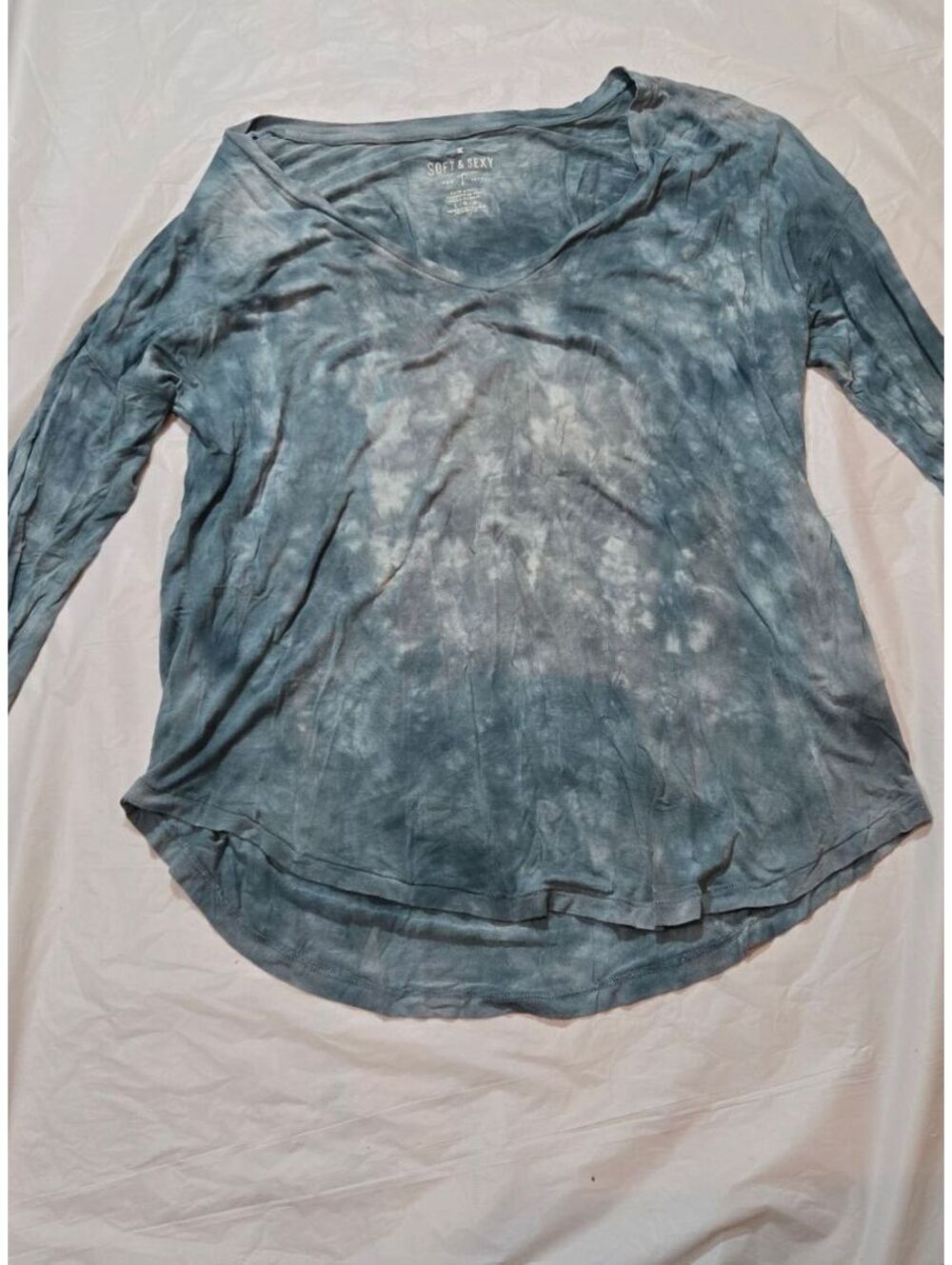 American Eagle Soft & Sexy Women's L Tie Dye V Neck Tunic Top 2017